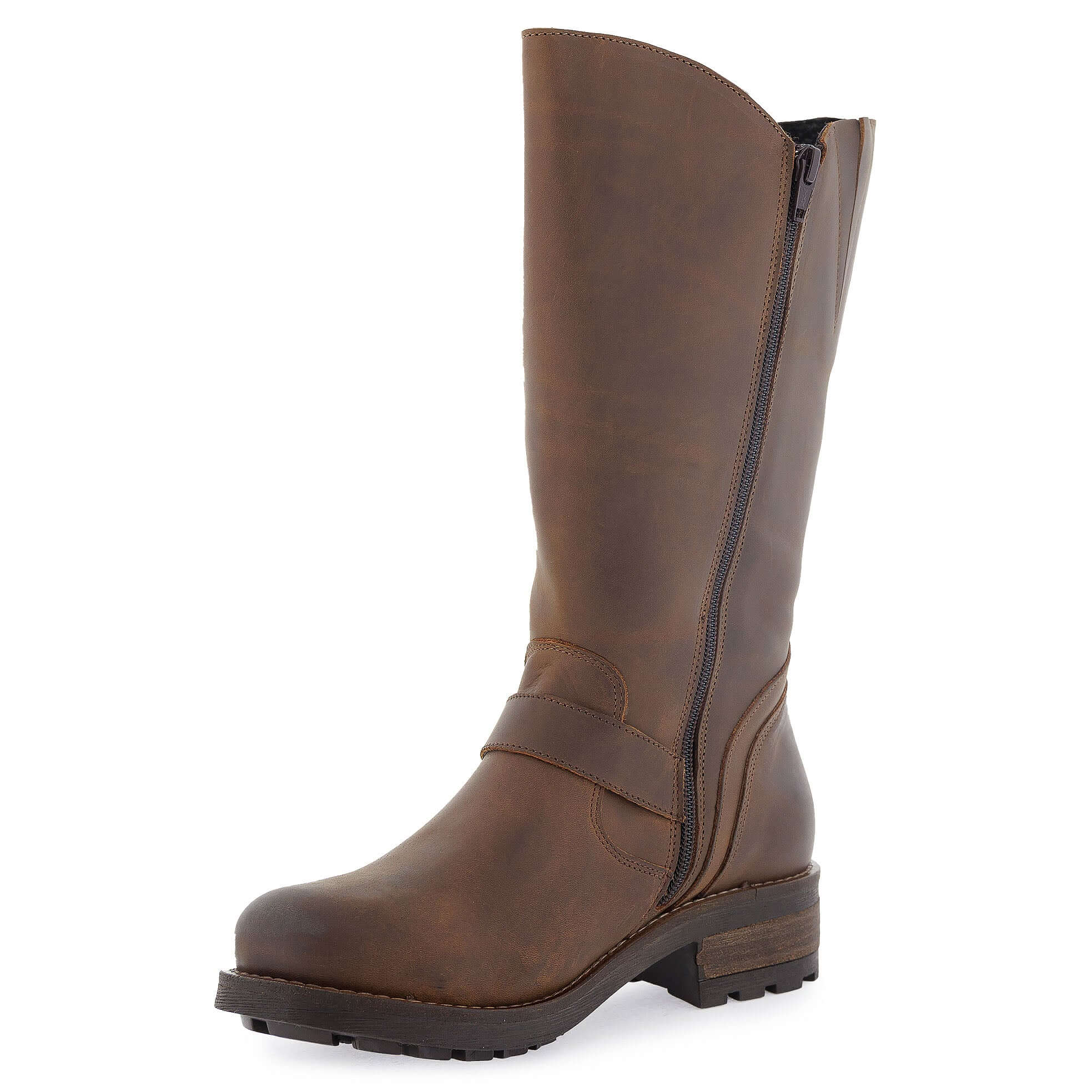 Women's Crest 2 Wide Calf Boots - Dark Brown