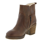 Womens Eastside Fur Lined Western Ankle Boots - Dark Brown