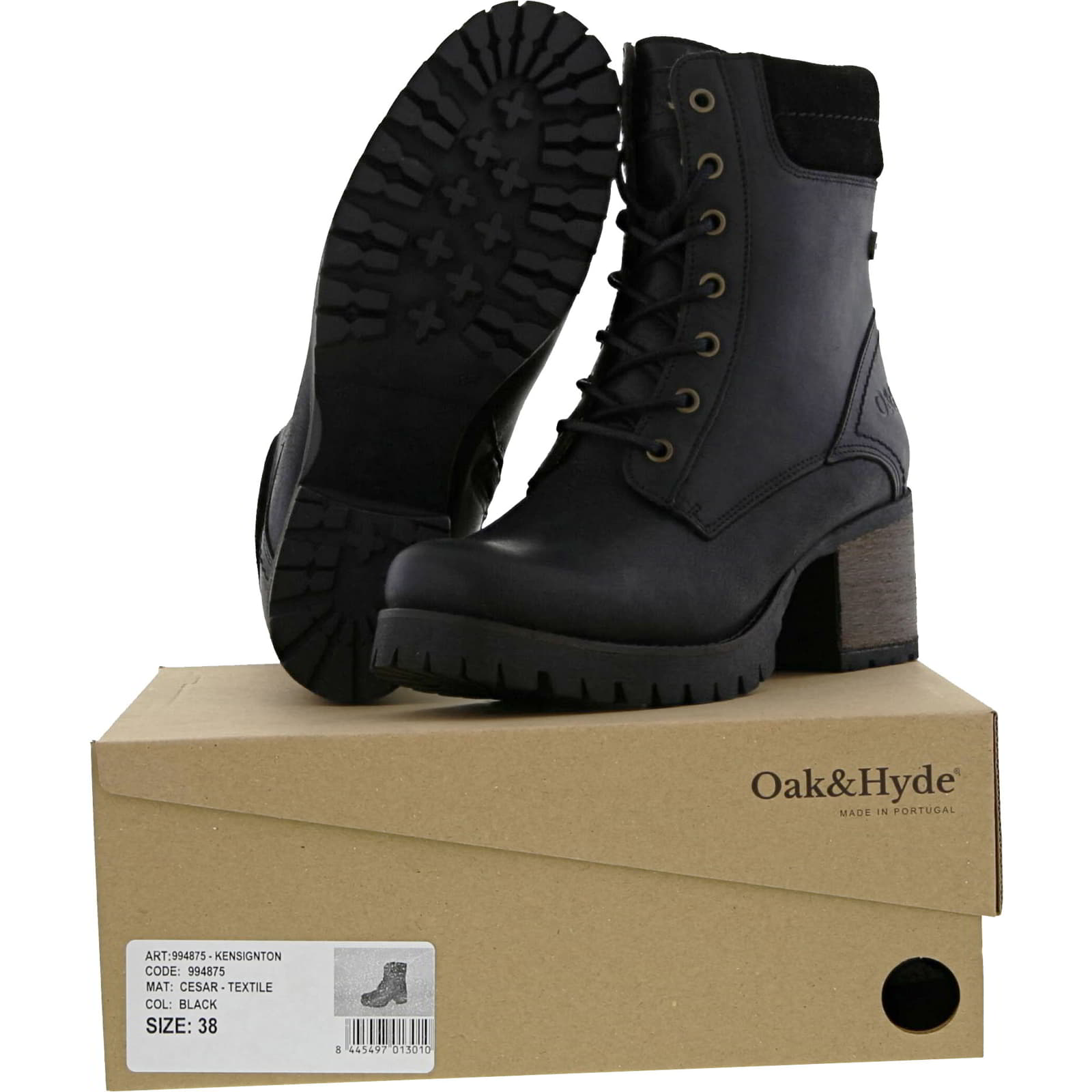 Womens Kensington Leather Ankle Boots - Black