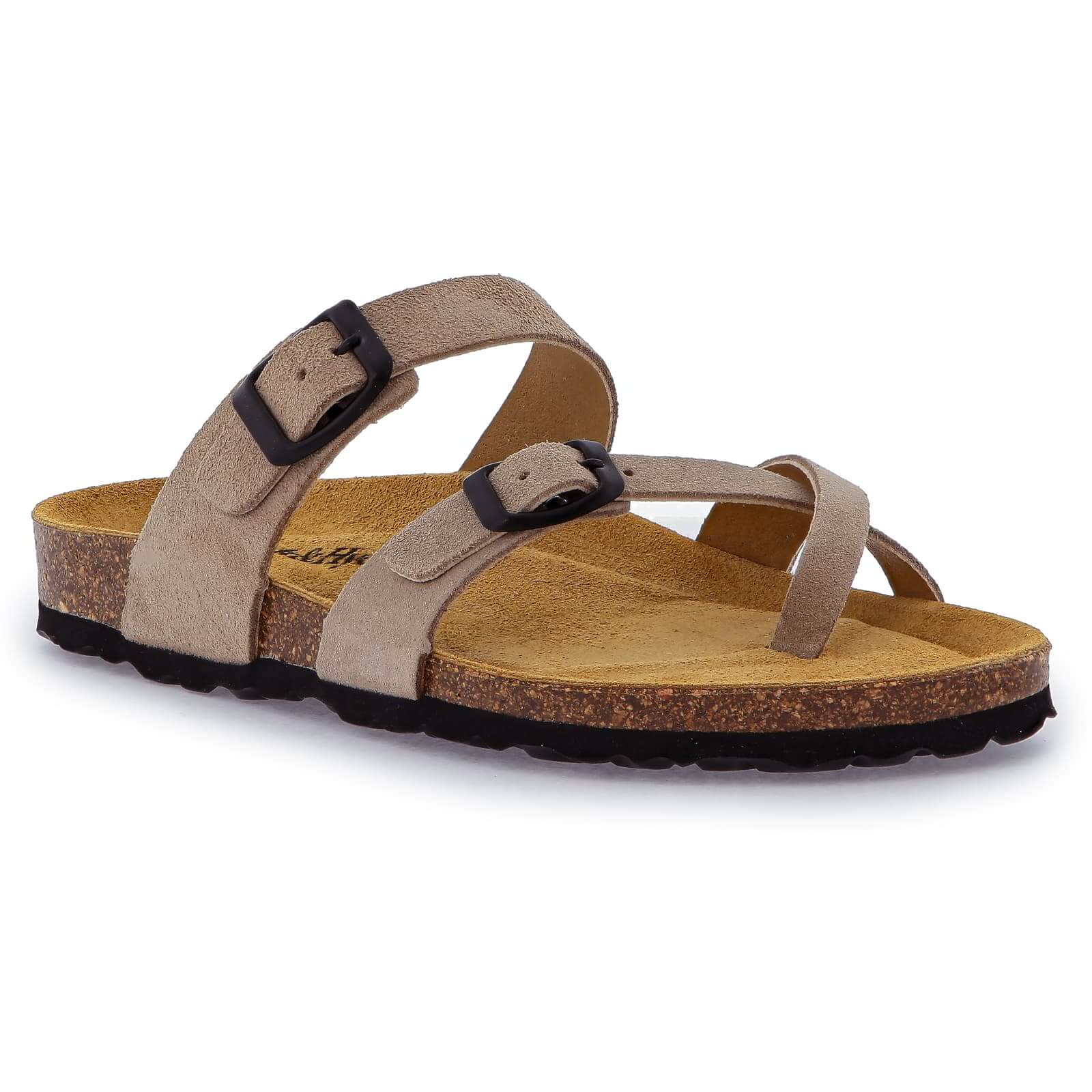 Womens leather toe post fashion sandals